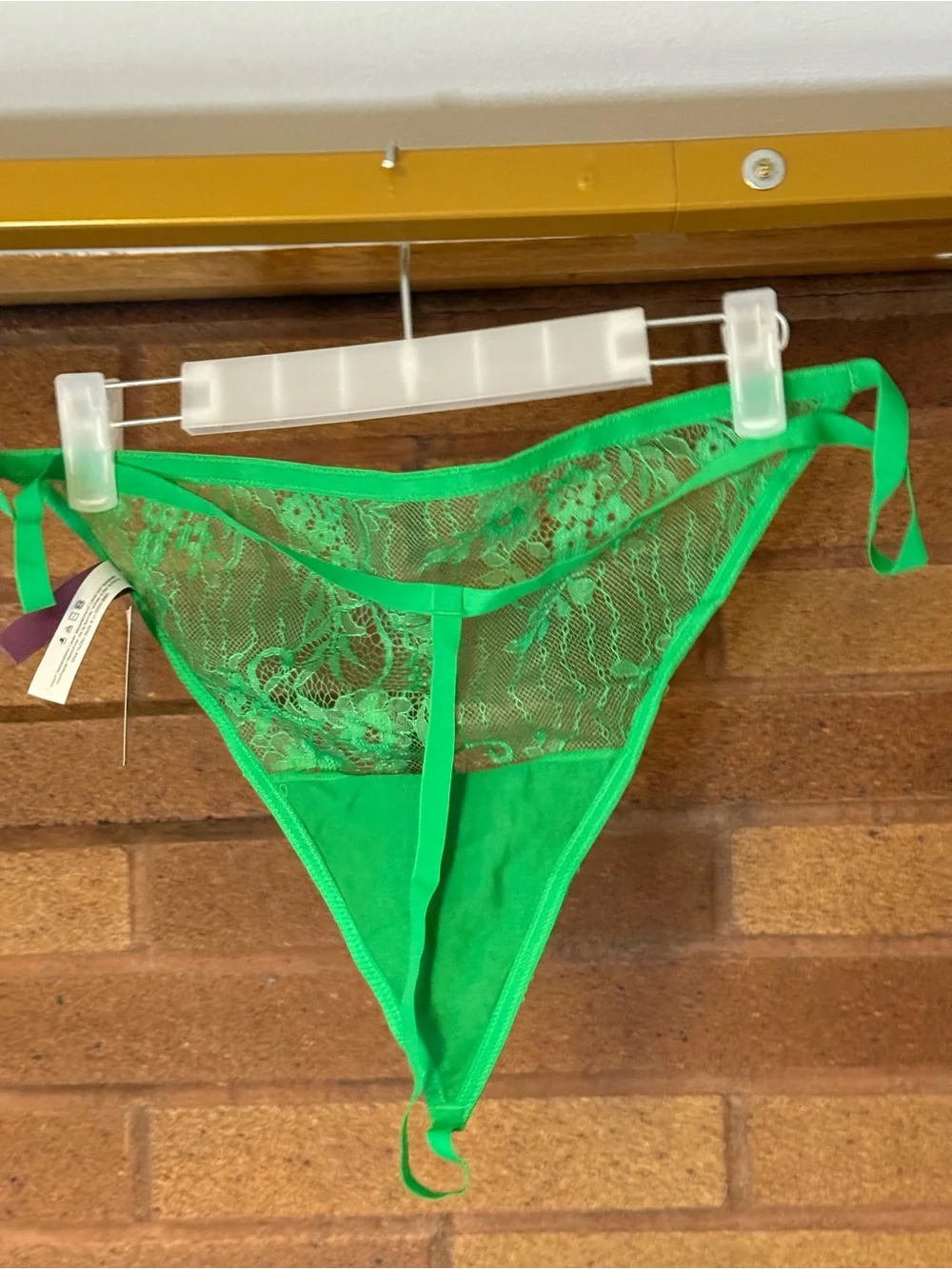 Adore Me Emerald Green Lace Chemise with Matching Thong NWT